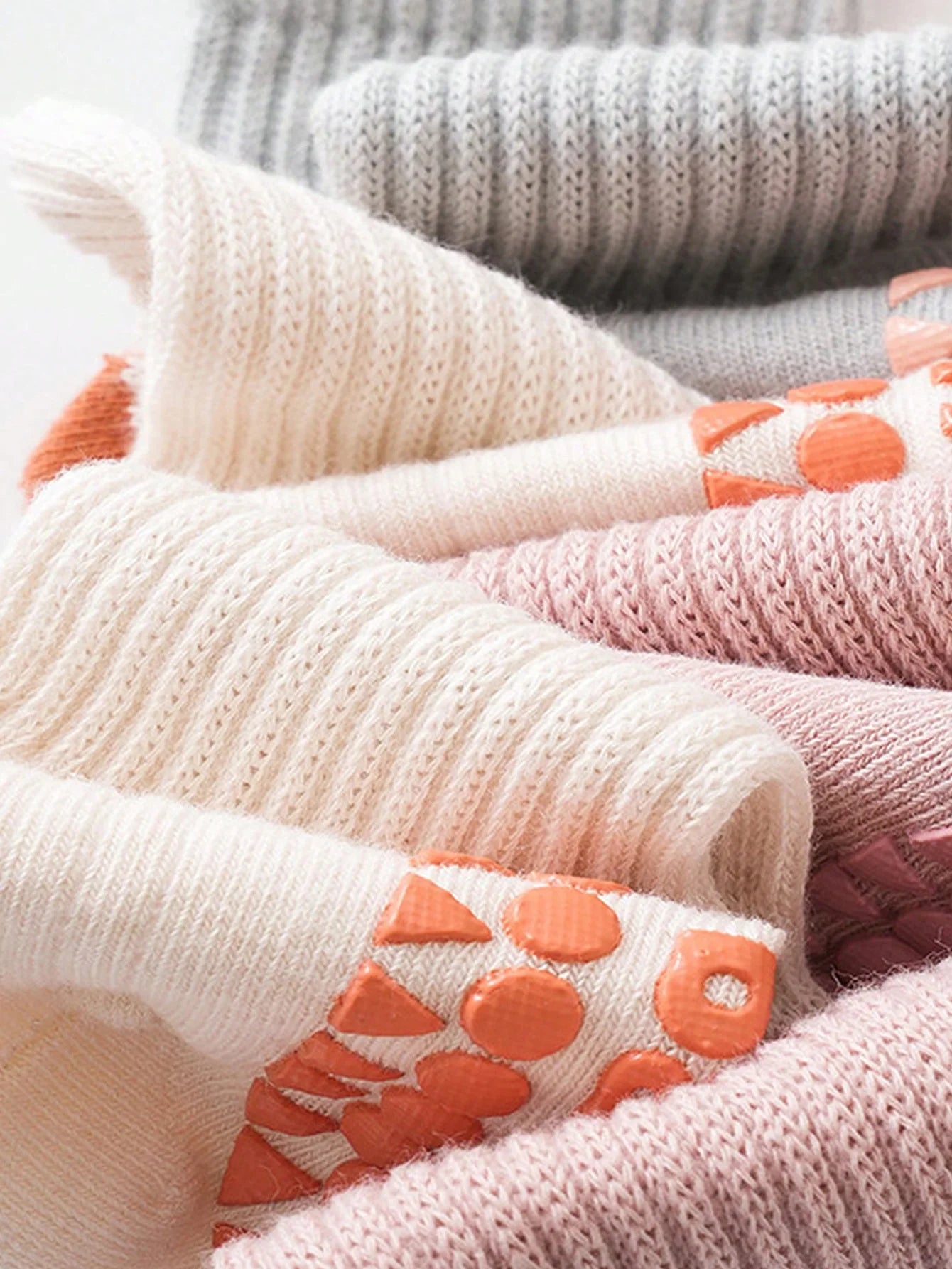 6 Pairs of Baby Floor Socks Newborn Anti-Slip Glue All Year Round Baby Loose Mouth Cartoon Soft Bottom Indoor Girls and Kidsren's Socks
