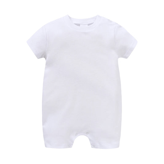 Baby Boy Girls Romper Short Sleeve Summer Newborn Cotton Clothes 0-12 Months White Black Design Infant Costume