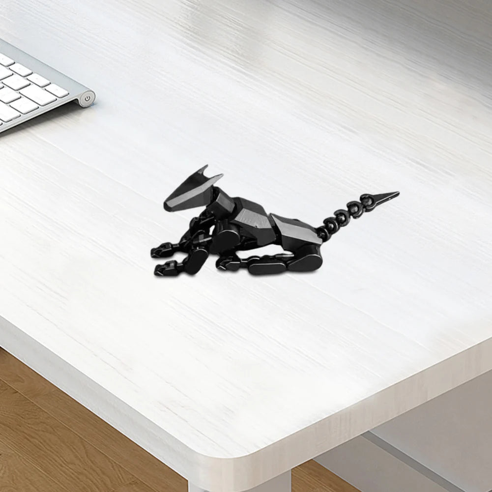 13 Robot Dog Action Figure Multi-Joint Movable Robot Dog Stress Relief Dog Figures Toys Desktop Decorations