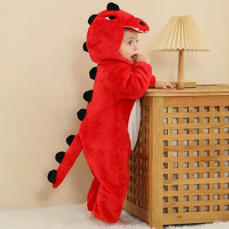 Baby Rompers Winter Lion Costume For Girls Boys Toddler Animal Jumpsuit Infant Clothes Pajamas Kids Overalls