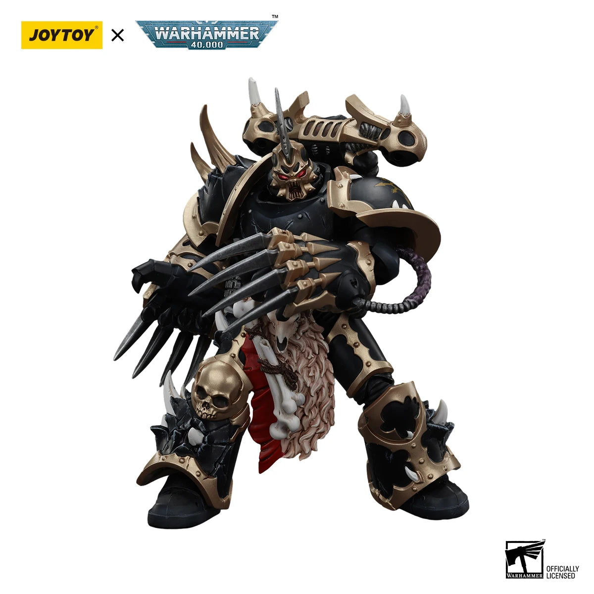 JOYTOY Warhammer 40K 1/18 Action Figure Chaos Space Marines Black Legion Chosen Champion Anime Figures Toys Model