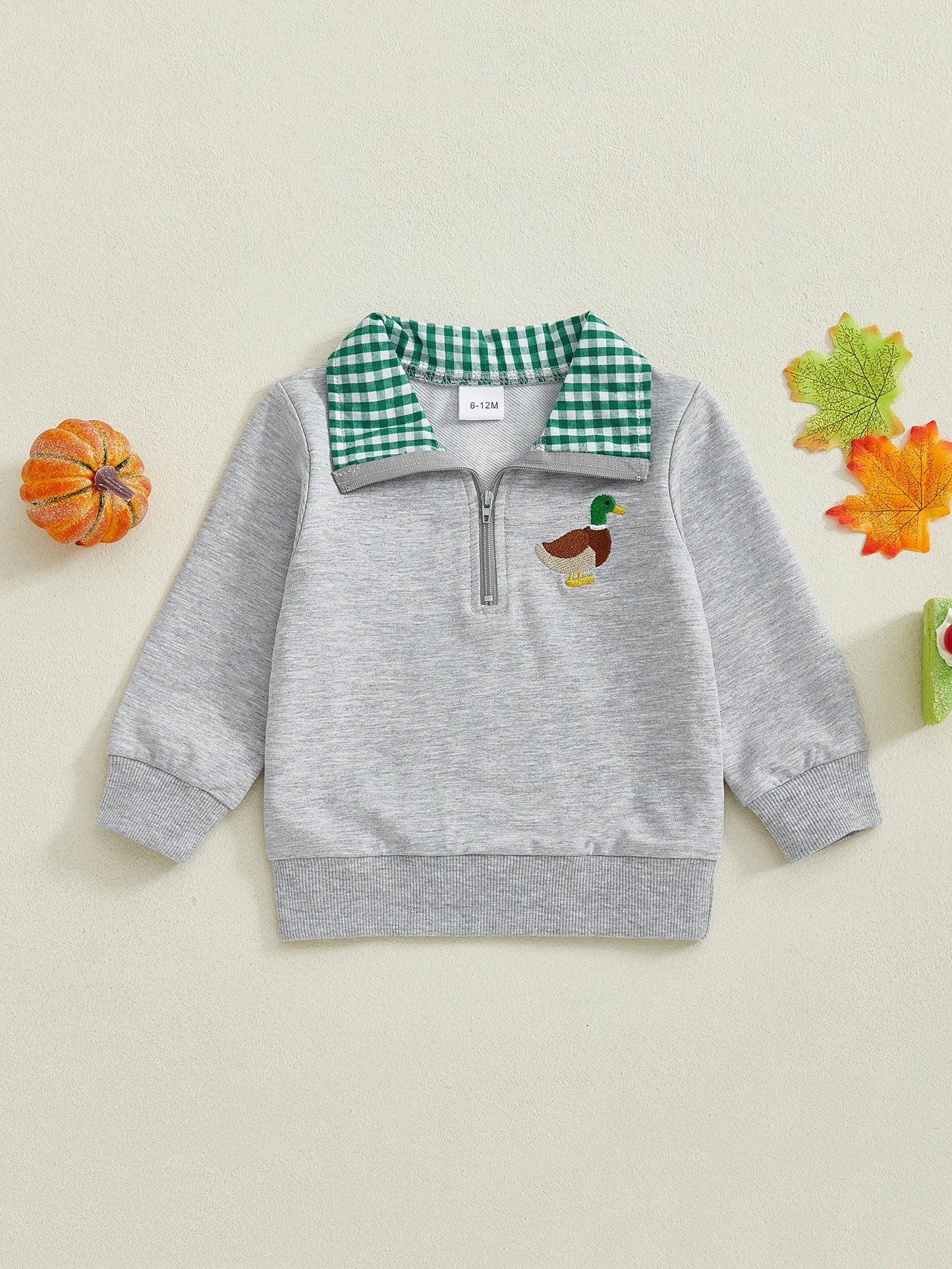 Adorable Infant Boy Hoodie with Bear Applique and Full Zip Closure Soft Cotton Blend Warm Winter Jacket for Kids