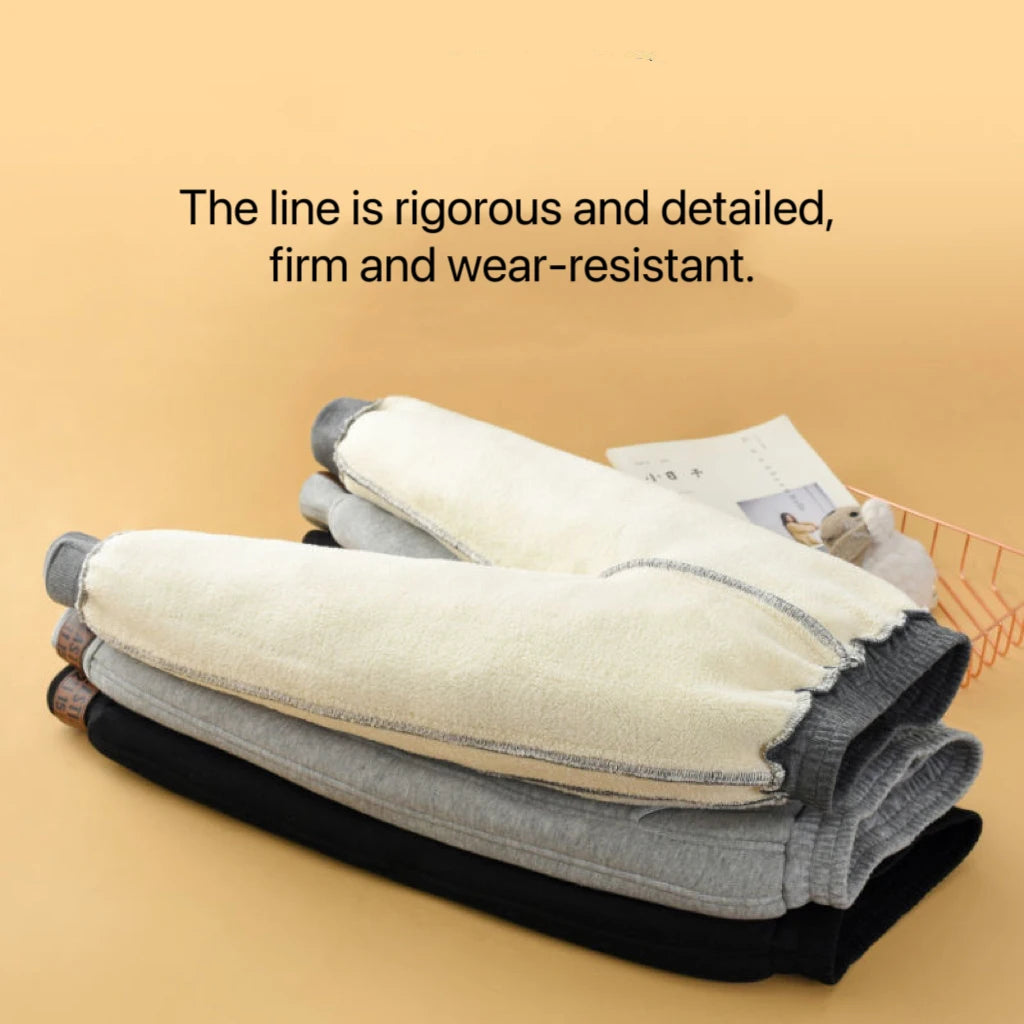 1pcs Boys Girls Thick Pants Winter Kids Padded Plush Velvet Trousers Teen Lamb Wool Warm Snow Pants Children Clothes Sweat Pants