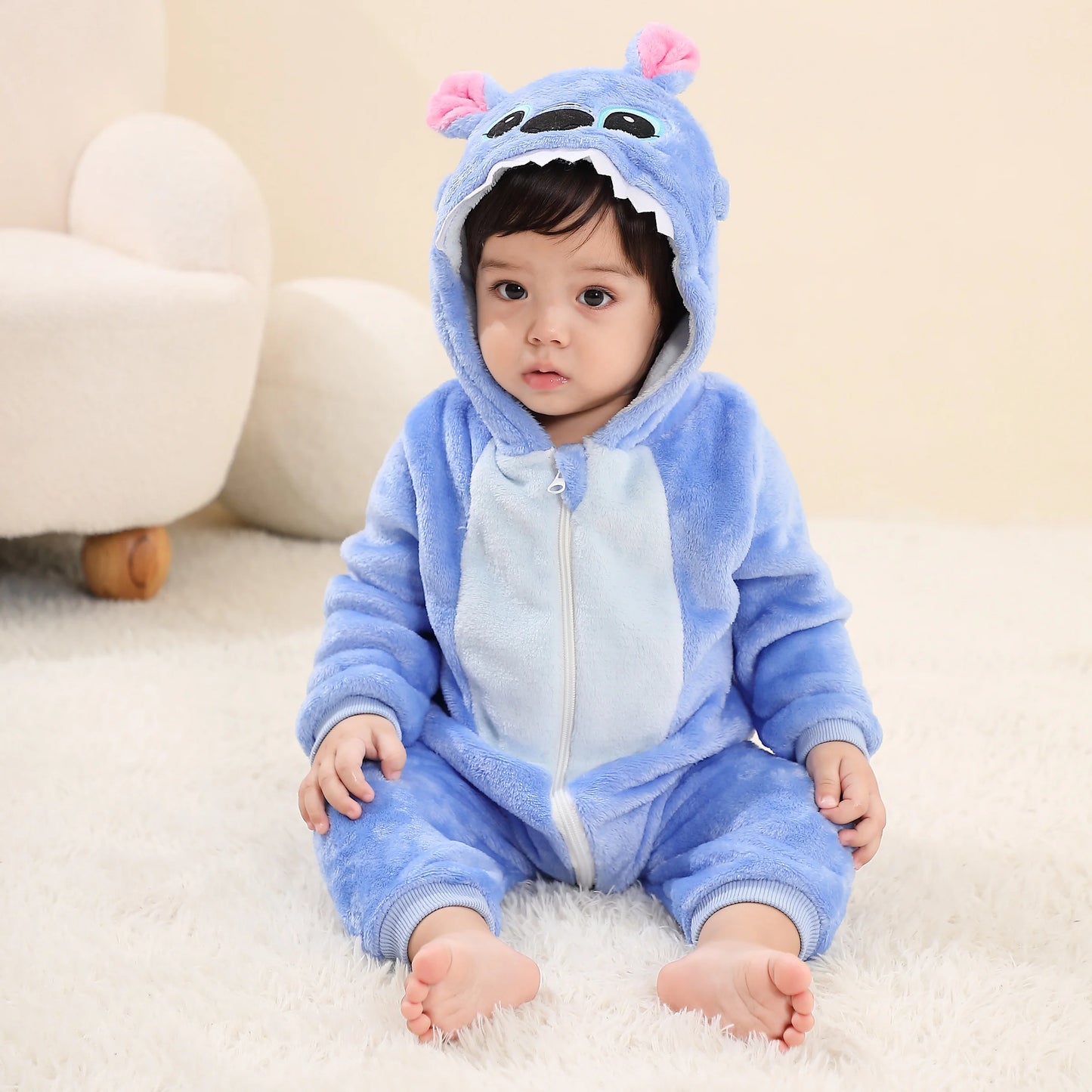 Stitch Cartoon Romper Infant Kids Animal Jumpsuit Toddler Clothes Bodysuits Girls Boys Cosplay Pajamas Costumes
