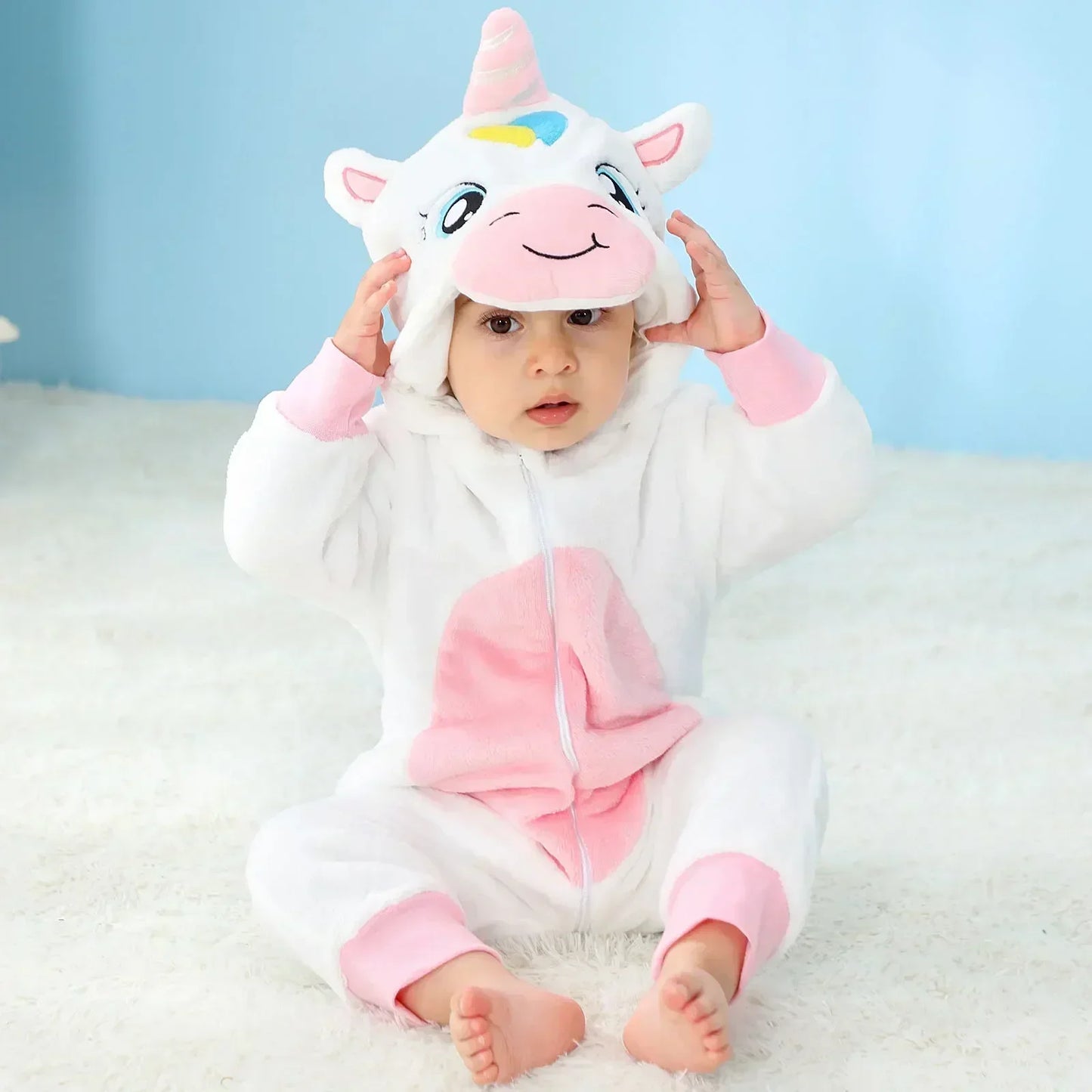 Baby Rompers Winter Lion Costume For Girls Boys Toddler Animal Jumpsuit Infant Clothes Pajamas Kids Overalls