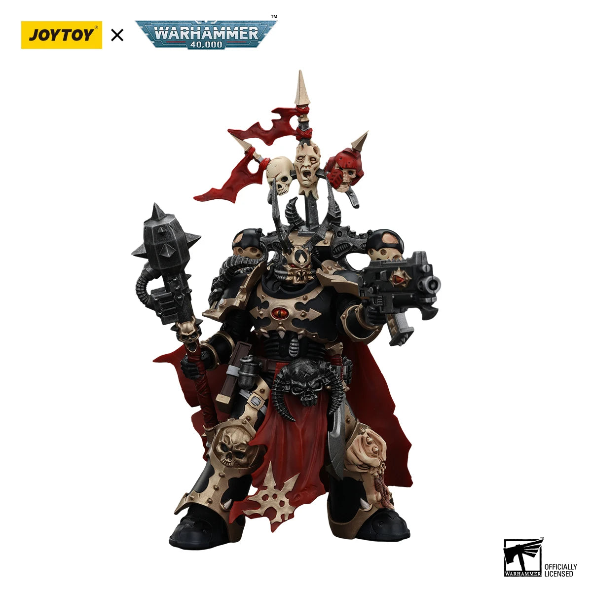 JOYTOY Warhammer 40K 1/18 Action Figure Chaos Space Marines Black Legion Chosen Champion Anime Figures Toys Model