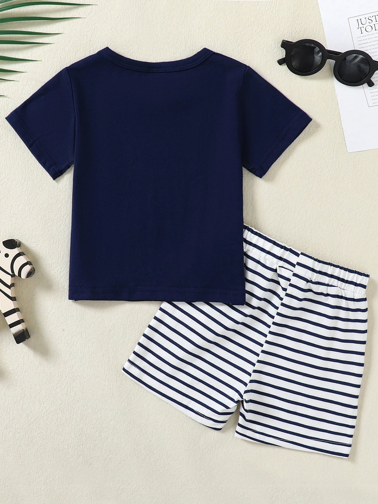 Toddler Boy Outfits 12M-5T Toddler Short Sleeve + Shorts 2 Sets Baby Boys Clothes