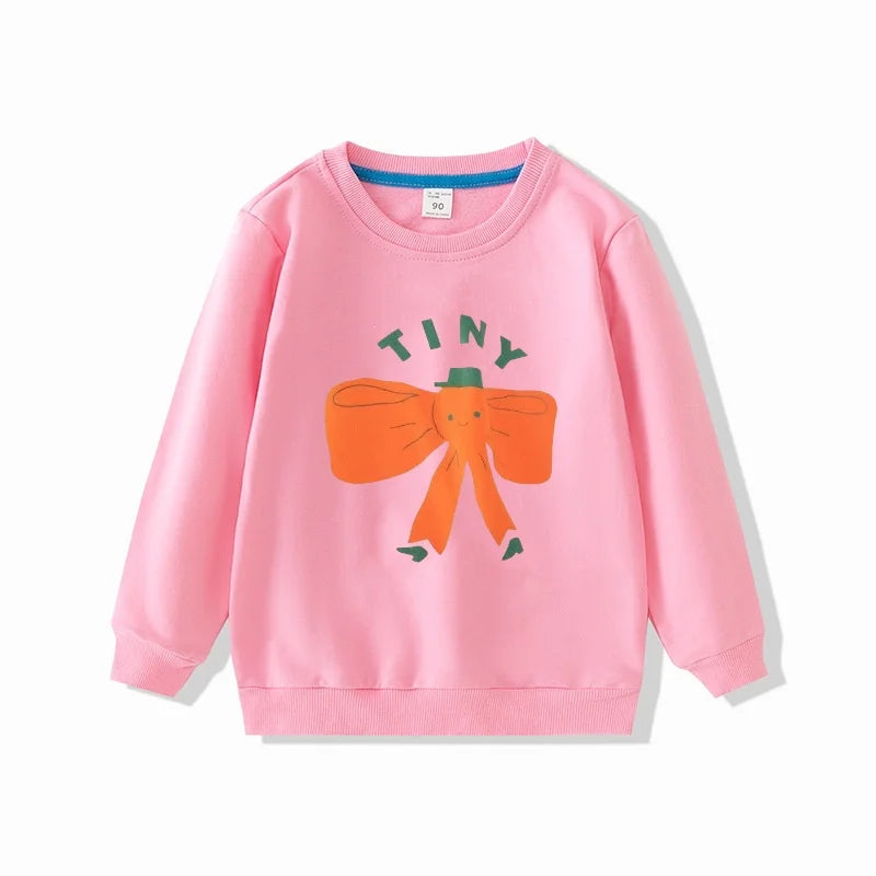 autumn full sleeve kids crewneck printed sweatshirts pull over children's hoodies boys clothing girls tops